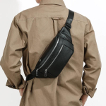 100% Ehtne Nahk Meeste Rinnakott K&otilde;rge Kvaliteediga Spordiratsakott Veisenahast Crossbody P&auml;evakott Moodne V&ouml;&ouml;kotike 34cm 9cn 13cm must