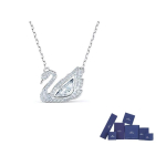 Swarovski kristallidega kaunistatud logo ripatsiga kett F-Original brand box (color random) valge