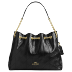 K&auml;ekott Coach Evelyn 34, tepitud detailidega, nahast, &otilde;lakott naistele, must CDR00-IMBLK Gift Box Set (Basic Set+Yellow Box) black