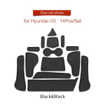 Hyundai i10 2025 - 2025 jaoks Libisemisvastane ukseava topsihoidja matt ukse soonematt libisemisvastased matid alustallad auto siseaksessuaarid black