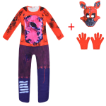 Lastele m&otilde;eldud uhke Halloweeni kost&uuml;&uuml;m Five Nights At Freddyed Jumpsuit Cosplay Fnaf Freddyed Anime J&otilde;ulukink lapsele 120 (5-6Y) red