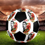 C Ronaldo Sisejalgpalli pall V&auml;rviline Masin&otilde;mmeldud PVC Suurus 5 Meeskonna Treening V&otilde;istluseks Valmis Vastupidav K&otilde;rgelt p&otilde;rkav Lahe Spordikingitus