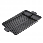 Grillpanniplaat 32 x 26 cm kaasaskantav mittenakkuva kattega butaanigaasipliit pliidiplaat ristk&uuml;likukujuline korea grillplaat
