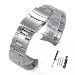 K&otilde;verdatud otsaga metallist kellarihmad Tahkest roostevabast terasest kellarihm Seiko 5 SKX009/007 jaoks Jubilee 20mm 22mm kellarihmad 22mm