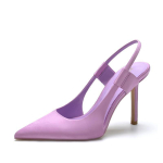 Kevadised Terava Ninaga &Otilde;hukese K&otilde;rge Kontsaga Slingback Kingad Naistele Elegantne Sisse Libistatav Kleidi Sandaalid Ametlikuks Peoks Vabaaja Naiste Jalatsid 42 lilla