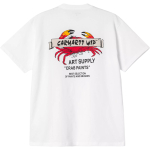 Carhartt WIP SS25 L&uuml;hikeste varrukatega Krabiv&auml;rvi T-s&auml;rk Meeste Topid Valge I034778-02-XX S white