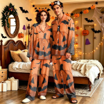 T&auml;iskasvanute Halloweeni pidžaamakomplekt Pika varrukaga Pikad p&uuml;ksid Vabaaja l&otilde;tv l&otilde;ige &Ouml;&ouml;riided naistele ja meestele XL oranž