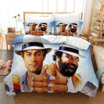 Kohandatav Bud Spencer Terence Hill Voodipesu Komplekt, 3D Prinditud filmit&auml;he Tekikatted Padjap&uuml;&uuml;rid Tekk Voodipesu Komplekt Voodipesu 200x200cm