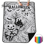 Loomingulised l&otilde;&otilde;gastuskingitused teismelistele Halloweeni DIY v&auml;rvitav pleed 24 markeriga, V&auml;rvi ise viskepadi Dekoratiivne elutoa pleed, Kummitus k&otilde;rvits J