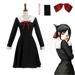 Anime Shinomiya Kaguya Fujiwara Chika Cosplay Kost&uuml;&uuml;m Parukas Kleit Koolivorm Peaehe T&auml;iskomplekt Halloweeni &Uuml;likonnad T&auml;iskasvanud T&uuml;drukule XXXL black