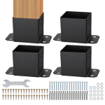 VEVOR 152,4x152,4 posti alus 4 tk, sisem&otilde;&otilde;t 142x142 posti aluse kronsteinid 21.4 x 14.6 x 14 cm