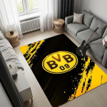 Borussia Dortmund BVB 09 Graffitistiilis Ala-vaip libisemiskindel p&otilde;randamatt Elutoa Magamistoa Vaip Jalgpallif&auml;nni Kodukaunistus 100x120cm( 39x47in )