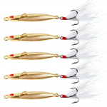 Kalap&uuml;&uuml;gi landid 5 tk Spoon Spinner Bait Forell Sea Swimbait Metal Lure Kalastustarbed Merep&uuml;&uuml;gi lant kuld