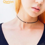 Naiste Must Punk Kunstnahast Keti P&auml;rlid V&auml;rv Clavicle Kaelakee Charm Kingitus one size