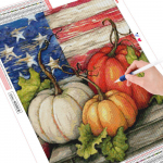 Teemandid k&otilde;rvits Teemantmaal T&auml;is&uuml;mmargune Lipp Teemanttikandid Pilt Rhinestones Halloween 20X30CM