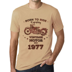 Meeste Vintage T-s&auml;rk Graafilise Tr&uuml;kiga T-s&auml;rk Easy Rider Alates 1977 Liiv XS sidruni besee v&auml;rv