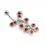 Les Tr&eacute;sors De Lily [I1350] - Body Piercing 'Papillons' rouge punane