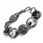 NOA [I2144] - Bracelet Cr&eacute;ateur 'Sissi' gris hall