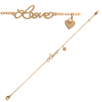 Les Tr&eacute;sors De Lily [K3376] - Bracelet Plaqu&eacute; Or 'Love' dor&eacute; - 20x8 mm kuld