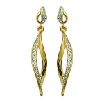 Les Tr&eacute;sors De Lily [N1800] - kullatud k&otilde;rvar&otilde;ngad  Scarlett  valge kuld - 40x8 mm kuld