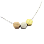 7bis [Q6067] &ndash; kolmev&auml;rviline h&otilde;bedane Boho k&auml;sitsi valmistatud k&auml;ev&otilde;ru &ndash; 15x5 mm h&otilde;be