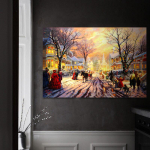 Teemantmaali maastik p&auml;ikeseristpistes mosaiik Teemantmaali maastik muster 20X30CM