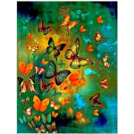 T&auml;ielik 5D Teemantmaaling Lendavad liblikad Tikand Ristpistes Kodukaunistus K&auml;sitsi valmistatud kingitus 25x30cm