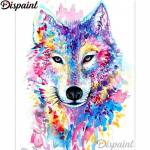 5D DIY teemantmaal  V&auml;rviline hunt  Tikand Ristpistes 3D Kodukaunistus 20X30CM