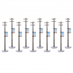 10 tk mini elektriliini masti rongiraudtee mikromaastikule 1/87 8,1 cm 8.1cm