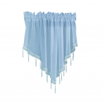 LCP kolmnurga kujuga k&ouml;&ouml;k l&uuml;hike kardin aken Valance Drape Home Decor taevasinine v&auml;rv