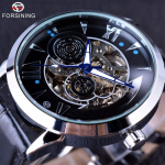 Forsining Time Space Fashion Series Skeleton Meeste k&auml;ekellad Tippbr&auml;ndi Luksuskell Automaatne meeste k&auml;ekell Automaatne k&auml;ekell must
