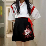 Naiste Hanfu Hiina rahvariided L&uuml;hike seelik Vana armas kassi mustriga kost&uuml;&uuml;m Cosplay riided Tantsuriietus S valge