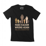 ULTRABASIC meeste T-s&auml;rk Make Rasism Wrong Again T-s&auml;rk Must Lives Matter S&auml;rk L&uuml;hikeste varrukatega T-s&auml;rk XS must