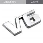 Modified Letters V6 V8 5.7 4WD AWD VXR VXL TXL Limited Metallist autokleebis, mis sobib k&otilde;ikidele autodele V6-A