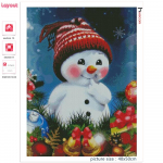 Huacani teemantmaal T&auml;ispuuriga lumememm DIY Decor Teemanttikandid Mosaiik J&otilde;uluristpistes Kingitus Full Square 20*30 cm