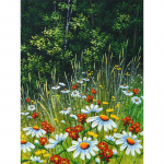 5D DIY teemantmaali komplekt Daisy Art Teemanttikandid Rhinestones Kaunistused koduks Round 20x30cm