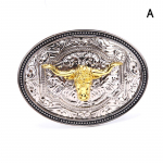 Long Horn Bull Eagle Western Belt Buckle Golden Texas Cowboy Western Pandlad