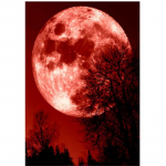 HUACAN 5D DIY Teemantmaal Punane Kuu Teemanttikandid Ristpistes Maastikukivid Mosaiik Kodukaunistus Full Square 20*30 cm