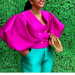 Naiste topid, pluus, pikad laternaga varrukad, topeltn&ouml;&ouml;bid V-kaelusega l&auml;ikiva s&auml;deleva peoga Stiilne naiste pluus suures suuruses S Heleroosa