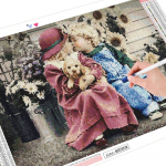 HUACAN isetehtud teemantmaaling t&auml;isruudukujuliste teemanttikandite allahindlus Armastus Rhinestone'i &uuml;mmargused komplektid lastele kodu Full Square 20*30 cm