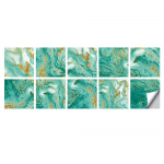 10 tk Rohelisest kivist marmorist graniidist tekstuuriga plaatide kleebis K&ouml;&ouml;k Backsplash &Otilde;likindel Vannituba Kodukaunistus Isekleepuv 15cmX15cmX10pcs