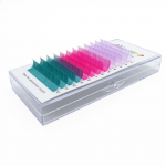 MIZIMO lillav&auml;rvilised &uuml;hekordsed poogitud kunstripsmed, kolm v&auml;rvi karbi kohta Loomulik pehmus ja pikendus 0,07 mm C/D 8-15 mm silmameik 0.07mm--C--8mm