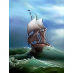 5D DIY Teemantmaaling Purjekas Kristall Teemantmaal Ristpistes P&auml;ikeseloojang Merel Maastiku N&auml;put&ouml;&ouml; Kodu Dekoratiivne Kingitus Full Round 20x30CM