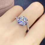 Bella Box 2-karaadine &uuml;mmargune valge kujuga isikup&auml;rastatud &otilde;rnad s&otilde;rmused naistele, tsirkoonist kihluspeo peened ehted Adjustable Opening valge