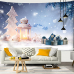 Lumi j&otilde;ulupuu kamin J&otilde;uluvana print Gobel&auml;&auml;n Seinaripp Taust Riidekaunistus J&otilde;ulud Kodu Toa Seinakaunistus 230x150cm