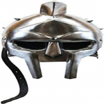 Gladiaatori filmi koopia kiiver spikesidega Warrior Armor Knight Adult Silver