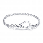 H&otilde;bedane Turske Infinity Knot Keti K&auml;ev&otilde;ru S&otilde;lmega Vibu-S&otilde;lm Klambriga Infinite Love Chain K&auml;ev&otilde;ru ehted 16cm