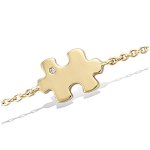 Les Tr&eacute;sors De Lily [R4241] - kullatud k&auml;ev&otilde;ru  Puzzle Design  kuld - 11x8 mm valge