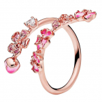 925 Sterling h&otilde;bedane s&otilde;rmus liblikas l&otilde;pmatuse kivid virsiku&otilde;ie logoga virnastatav kolmekordse ribaga s&otilde;rmus naistele kingituseks moeehted 7