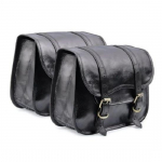 Must nahast vintage sadulakotid, k&uuml;ljekott jalgrattale &ndash; kuulikott 11X5X9 pruun